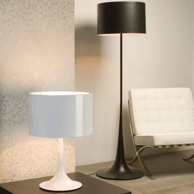 Afralia™ Nordic Mushroom Floor Lamp for Living Room, Bar, Restaurant - White/Black