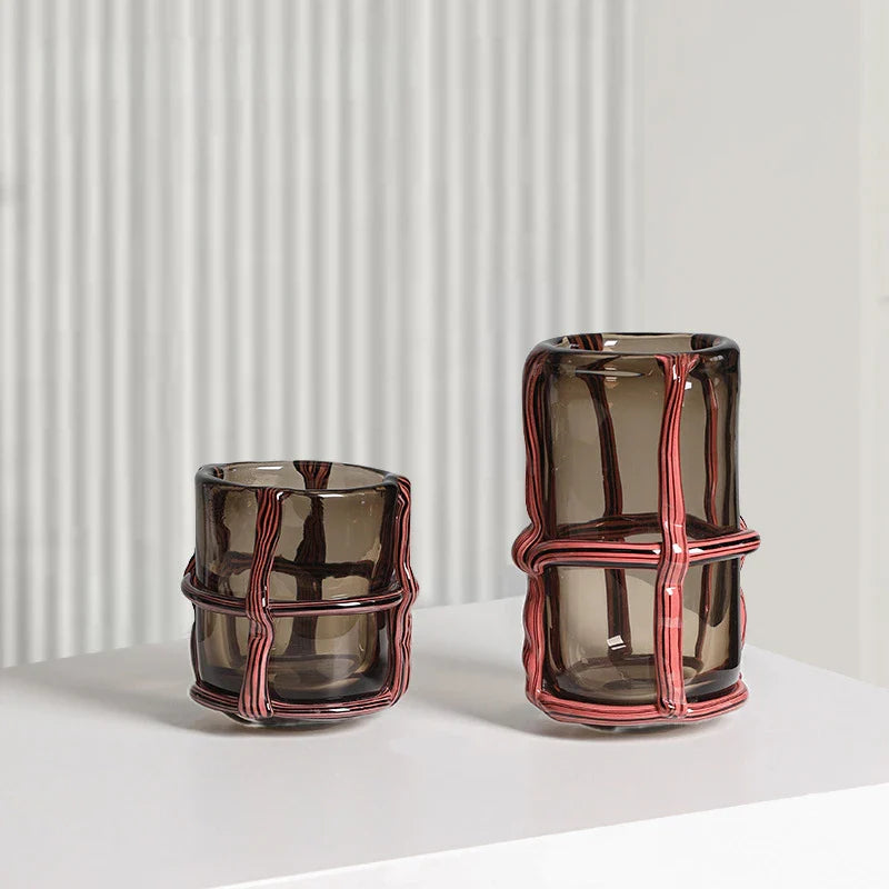 Afralia™ Clear Glass Cross Flower Vase - Home Decor & Terrarium Display