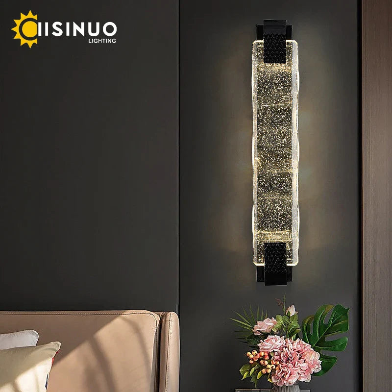 Afralia™ Crystal LED Wall Sconce: Luxury Gold Light Fixture for Home Decor