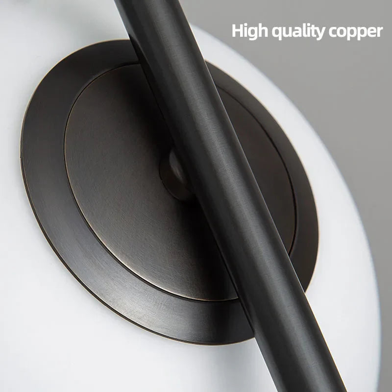 Modern Copper Glass Pendant Lights by Afralia™ for Kitchen Island Dining Room Bedside