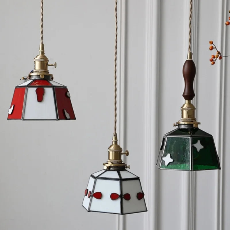 Afralia™ Glass LED Pendant Lights for Home Decor - Modern Hanging Lamp