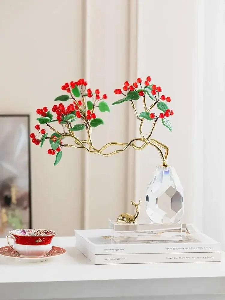 Afralia™ Chinese Style Crystal Ornaments for Home Decoration and Gifts