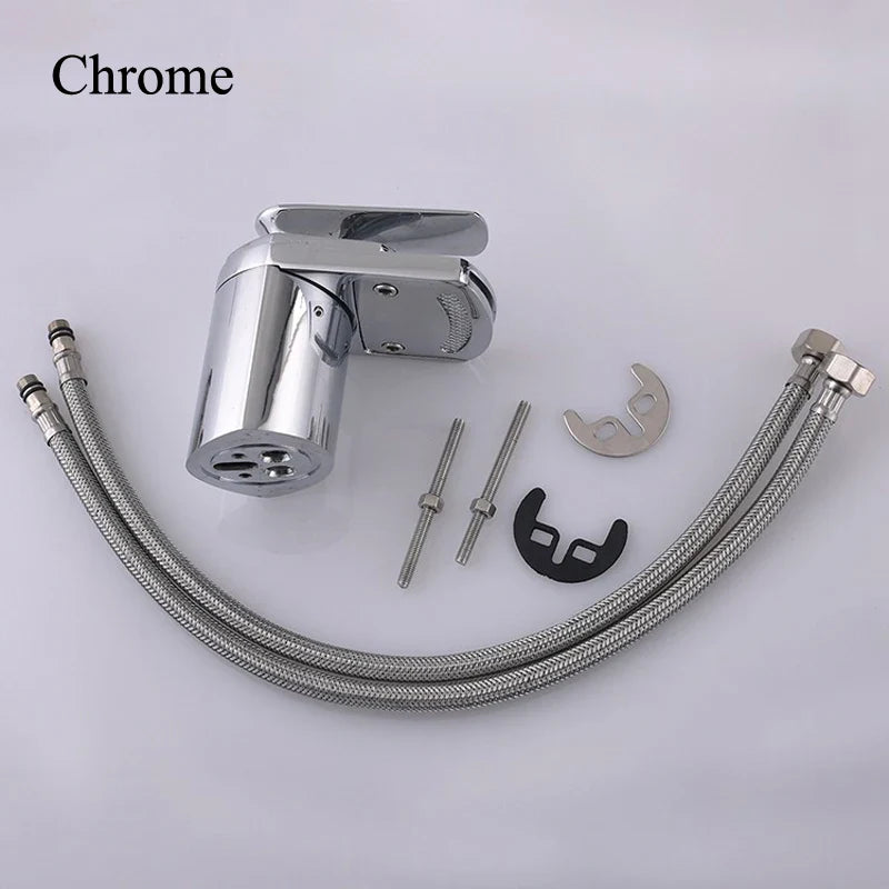 Afralia™ Chrome Black Waterfall Basin Faucet for Bathroom Vanity Sink - Deck Mount