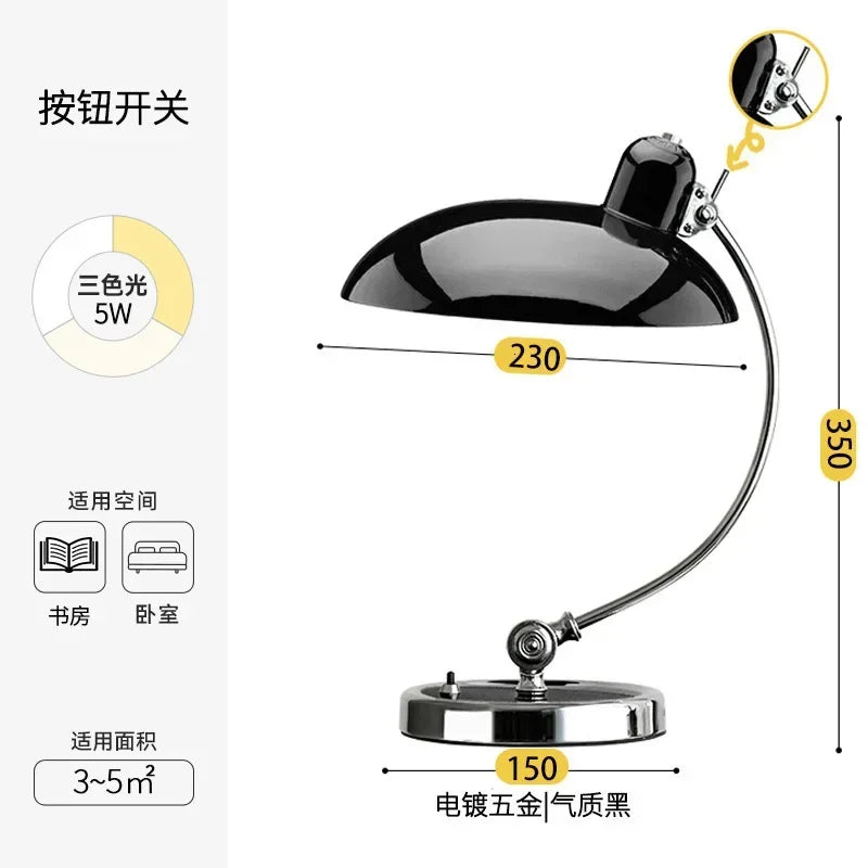 Afralia™ Minimalist Desk Lamp, Classic Retro Nordic Table Lamp for Office and Bedroom