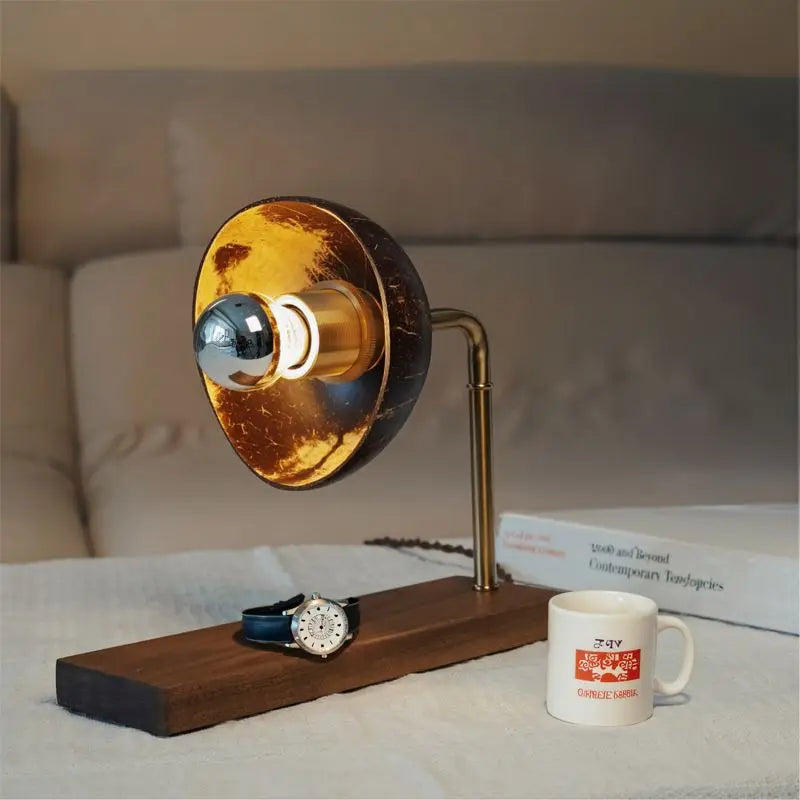 Afralia™ Coir Bed Homestay Cafe Nordic Bedroom Warm Iron Lamp