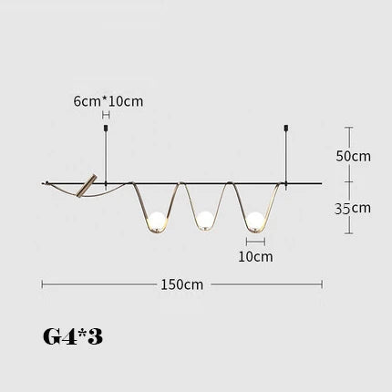 Afralia™ Minimalist Gold Pendant LED Light for Living, Dining, Bedroom, Foyer