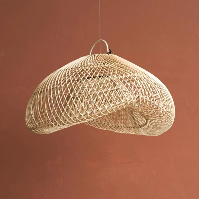 Afralia™ Rattan Chandelier: Handmade Wabi Sabi Tea Room Pendant Lamp, Australia Style