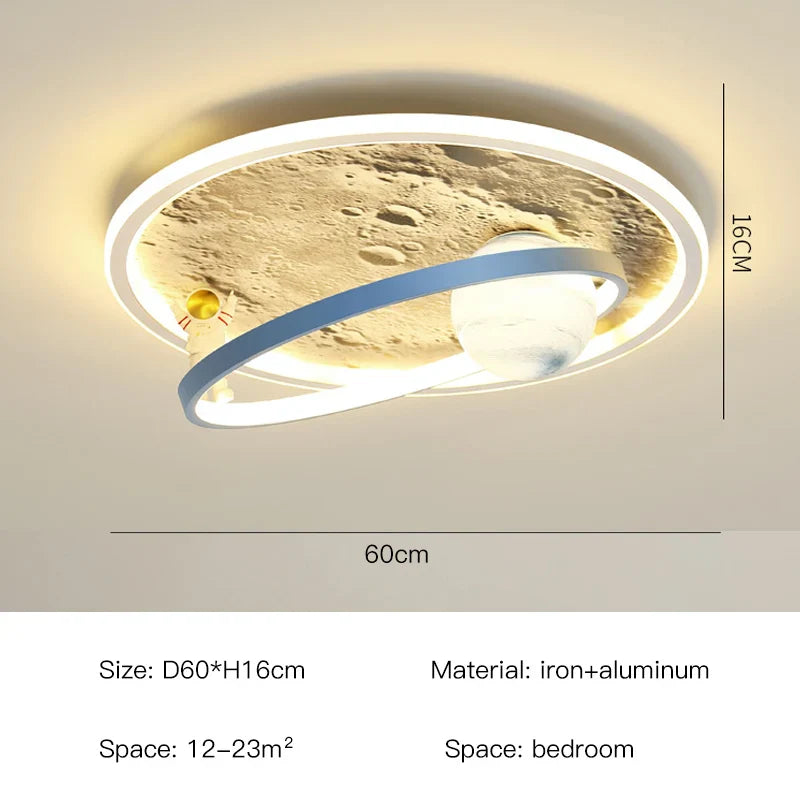 Afralia™ Astronaut LED Chandelier: Remote Control Ceiling Pendant Light for Children's Room