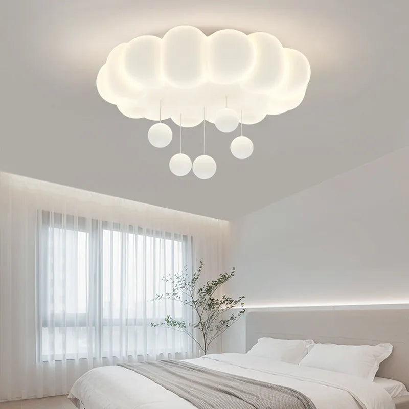 Afralia™ Dimming Pendant Chandelier Light with PE Lampshade for Living Room Bedroom