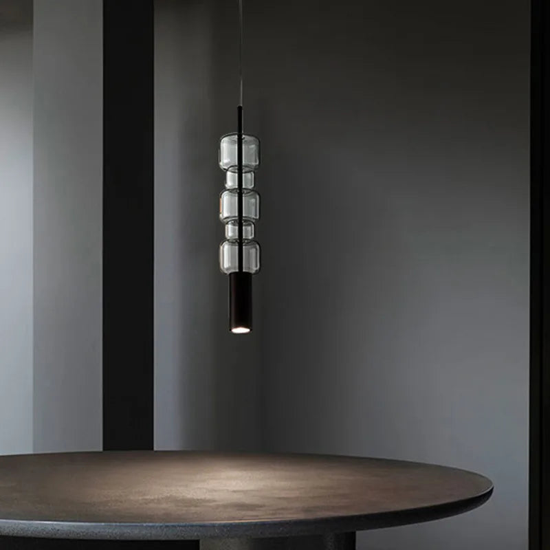 Afralia™ Modern Glass Pendant Lamp with Gold Black Metal for Dining Room Kitchen Bar Shop Bedside