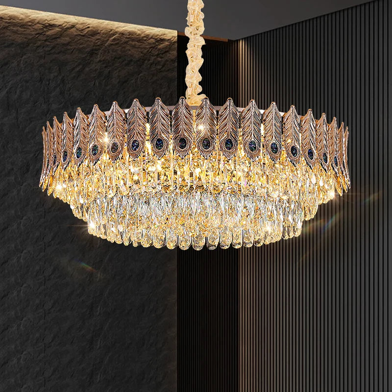 Afralia™ Crystal Chandelier: Elegant & Modern Bedroom & Living Room Lighting