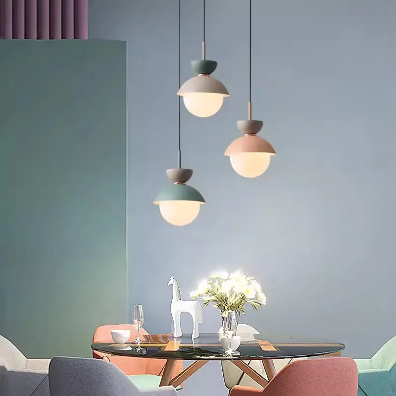 Afralia™ Nordic Macaroon LED Pendant Light: Modern Minimalist Home Decoration Fixture