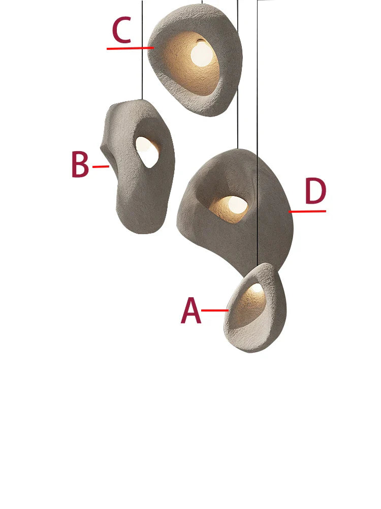 Afralia™ Wabi-sabi Style Chandelier Duplex Indoor Lighting for Home Decor and Living Room