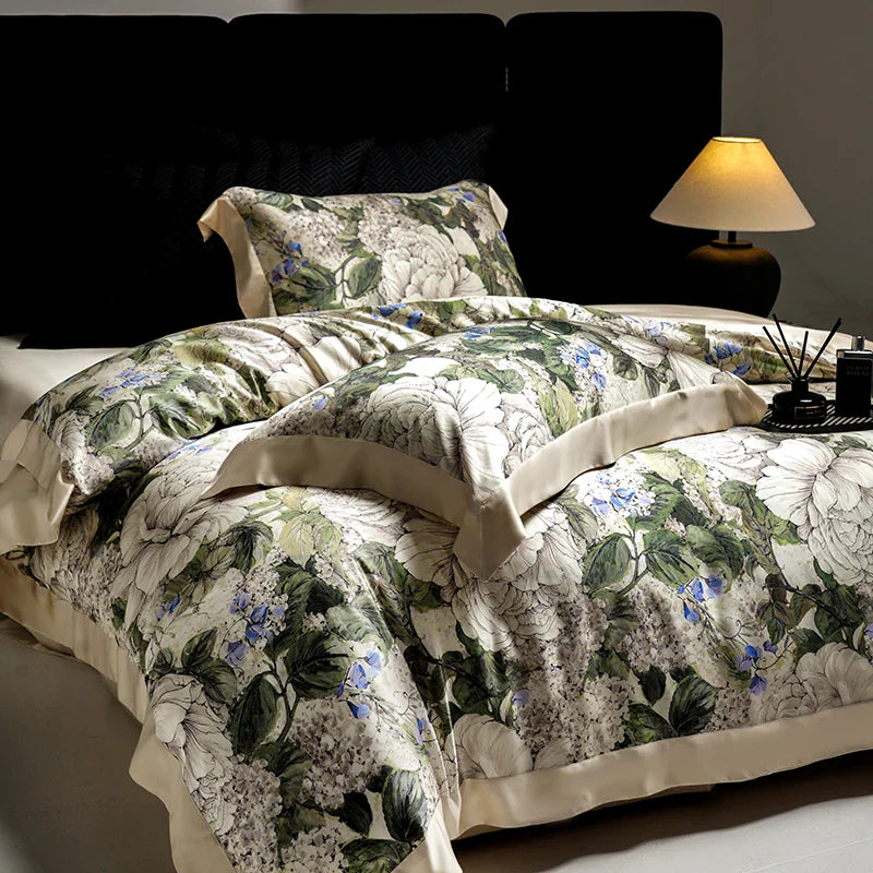 Afralia™ Silk Modal Digital Printing Bedding Set for Luxurious Comfort