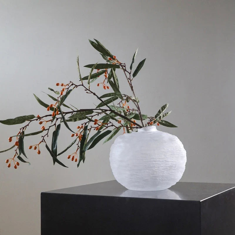 Afralia™ Glass Pleats Vase for Hydroponics and Flower Arrangement