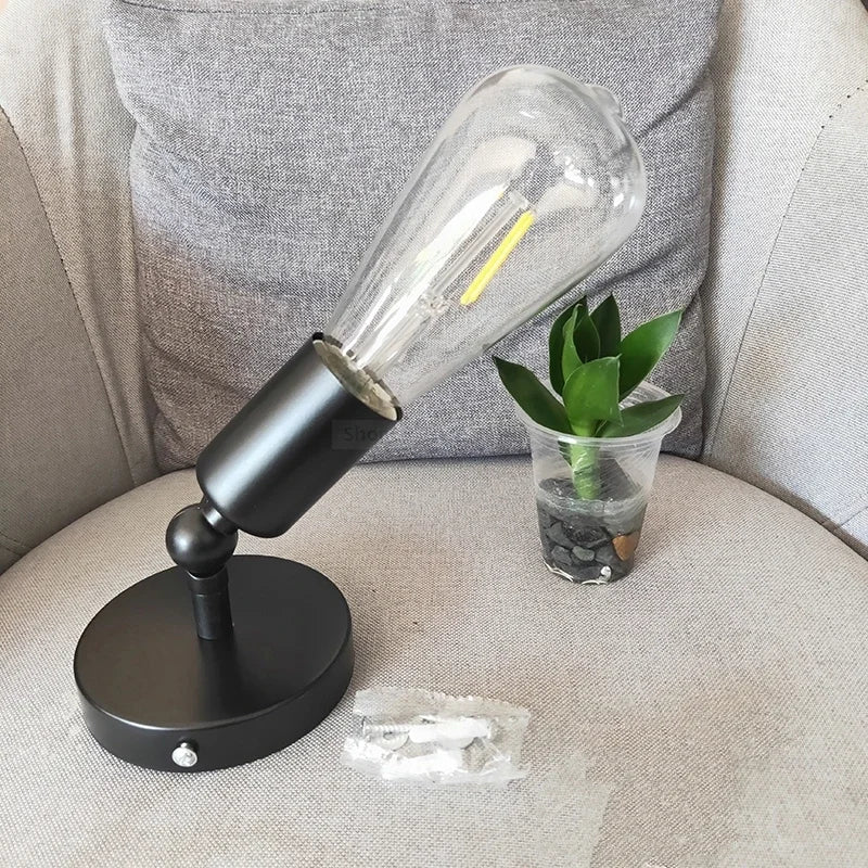 Afralia™ Nordic Industrial Retro Iron Wall Lamp E27 Vintage Wall Sconce for Living Room