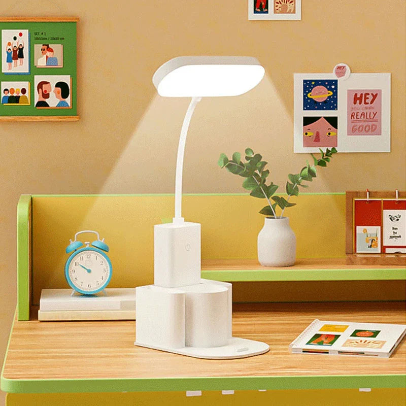 Afralia™ Dimmable LED Desk Lamp | Rechargeable Touch Night Light | Eye-Care Foldable Table Lamp