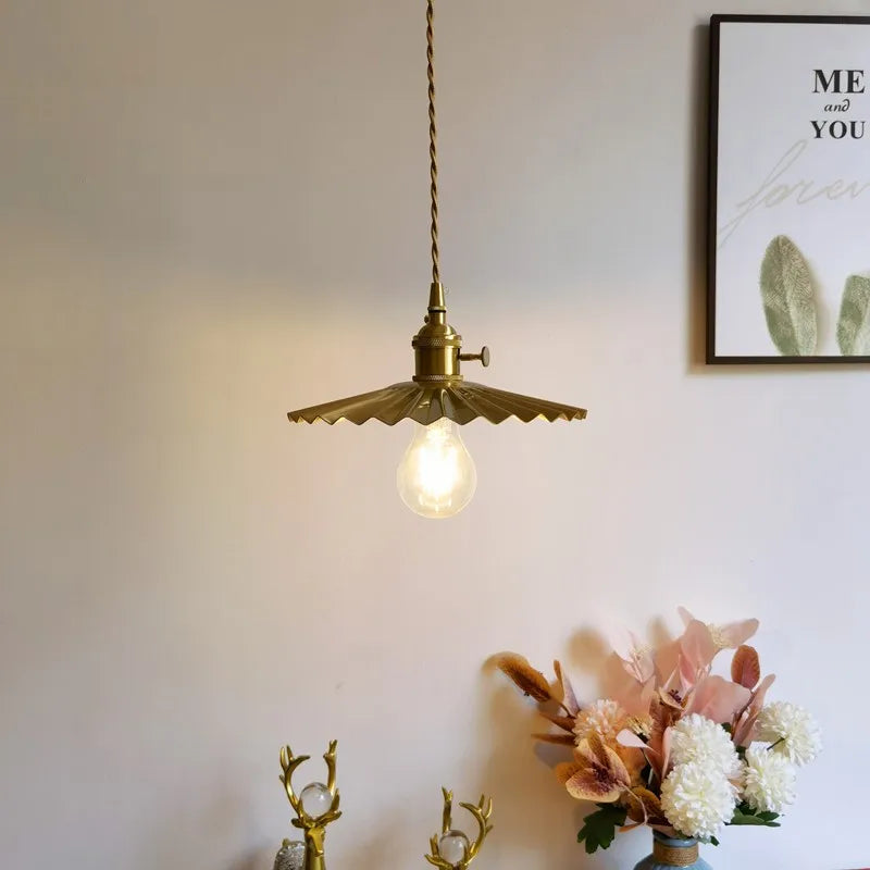 Afralia™ Copper LED Pendant Light, Modern Decor for Bedroom & Living Room