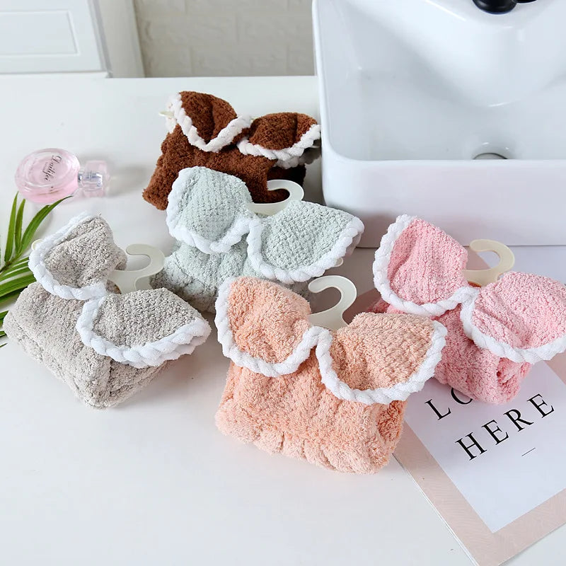 Afralia™ Kids Microfiber Coral Velvet Hand Towels - Cute & Quick-dry for Children