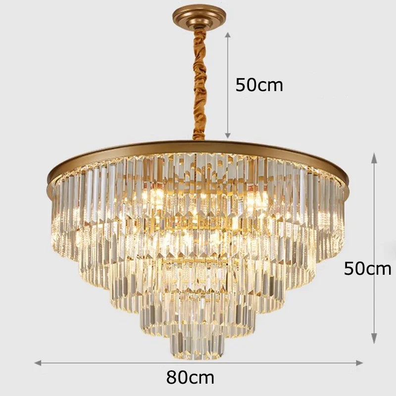 Afralia™ Crystal Chandelier Stair Pendant Light Interior Lighting for Modern Home Decor