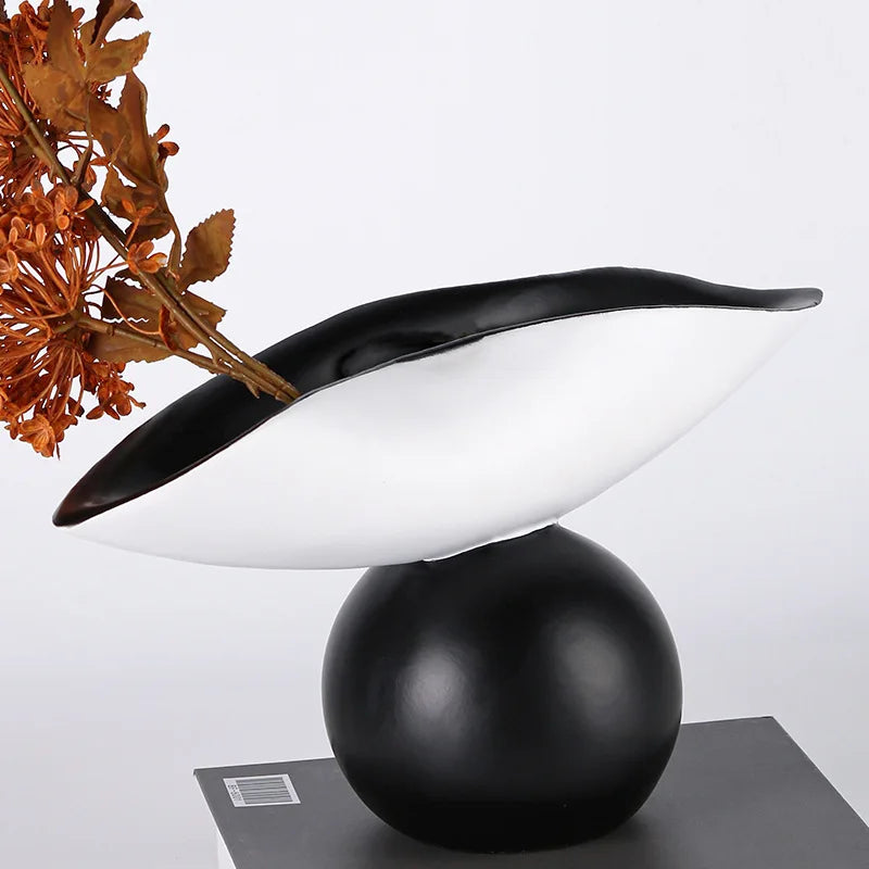 Afralia™ Resin Spherical Tray: Black White Desktop Storage Container Decorative Geometric Ornaments