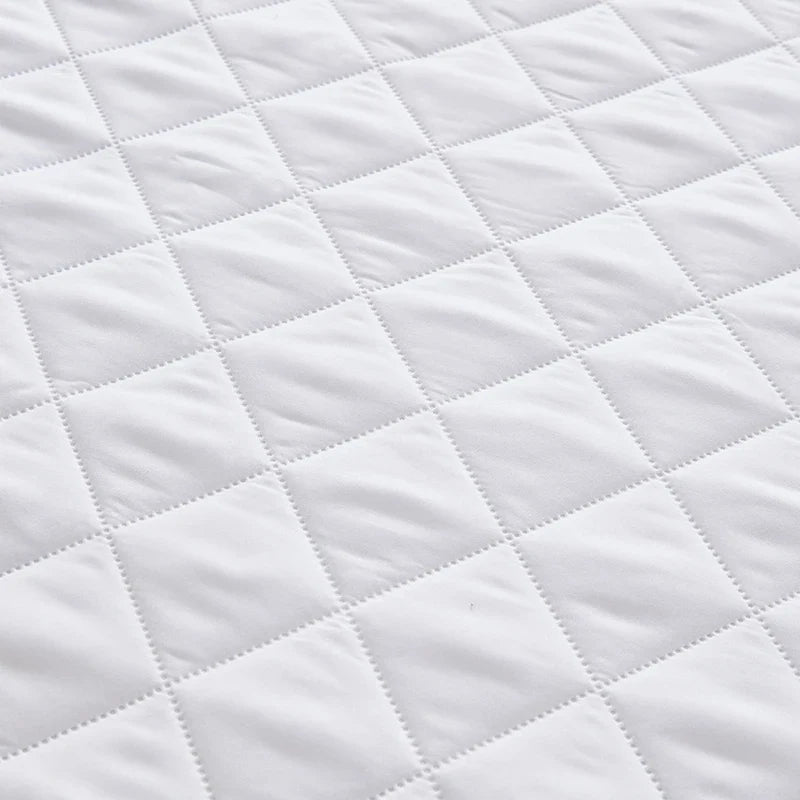 Afralia™ Quilted Waterproof Fitted Mattress Cover | Queen King Size White Bedsheet
