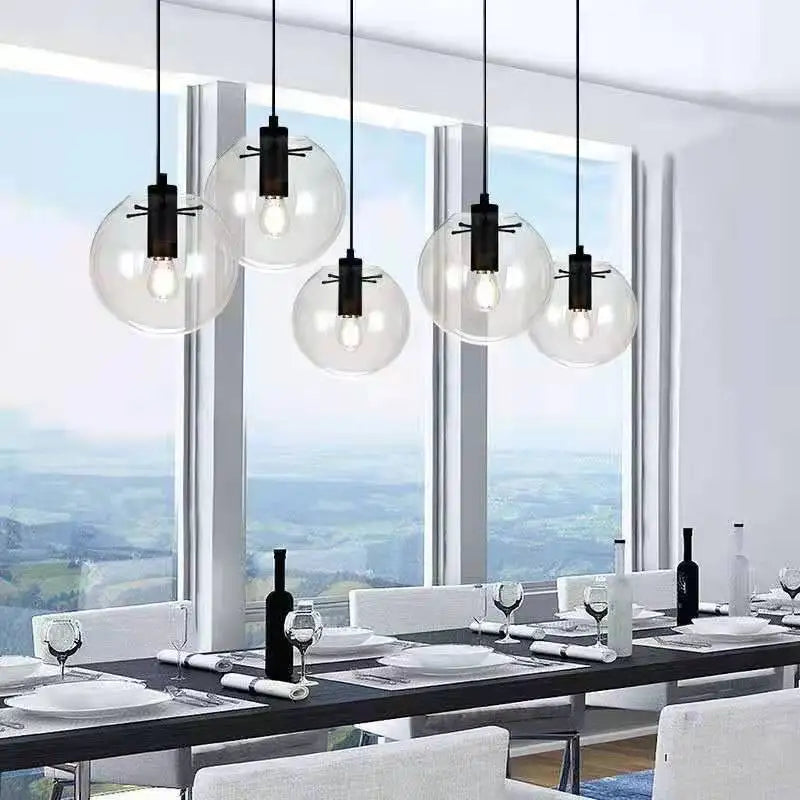 Afralia™ Nordic Glass Pendant Light - Modern Bubble Design - Vintage Industrial Style - E27 Fixture