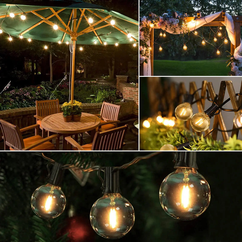 Afralia™ Outdoor Connectable Globe LED String Lights for Garden Decor