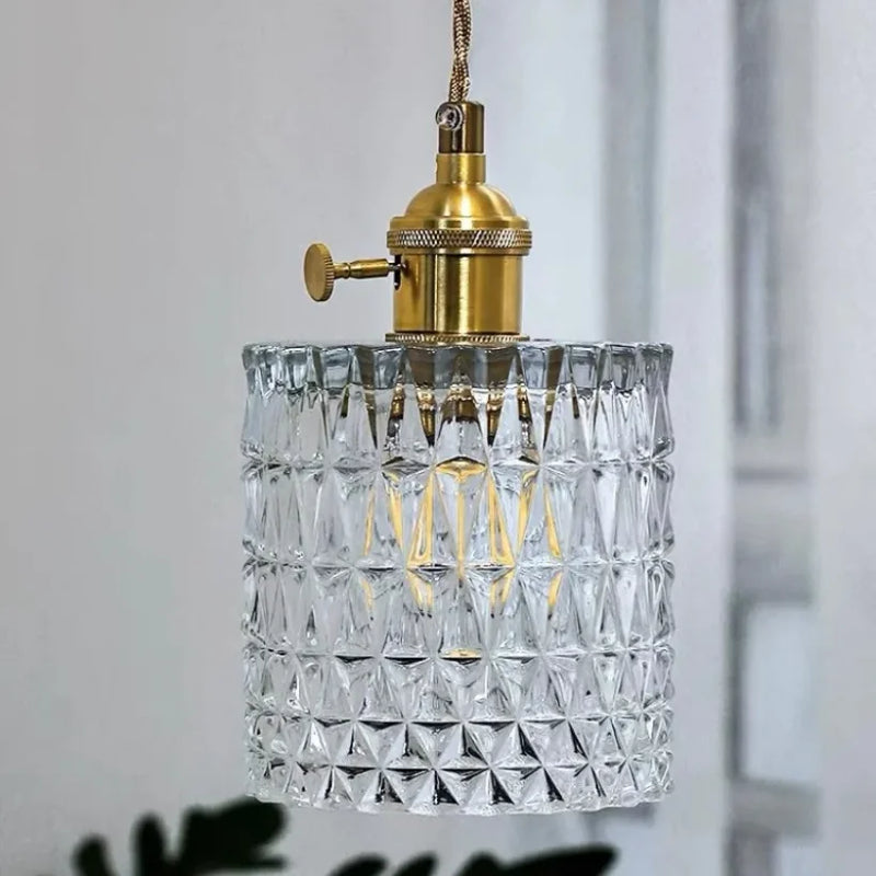 Afralia™ Modern Glass Pendant Light for Bedroom and Restaurant Decor