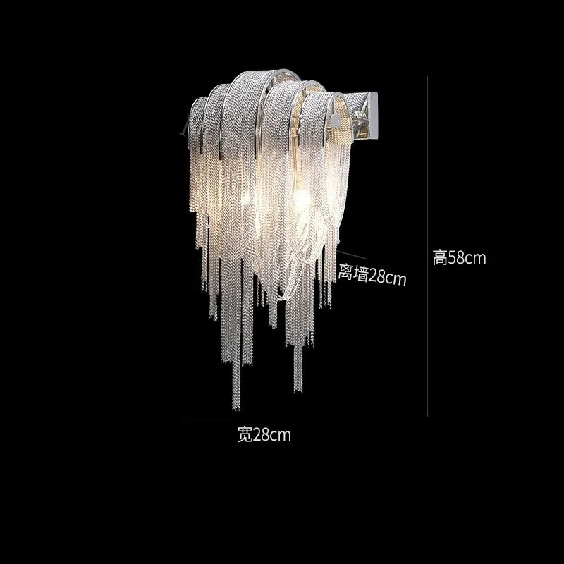 Afralia™ Round Tassel Chandelier: Nordic Light Luxury for Living & Dining Rooms