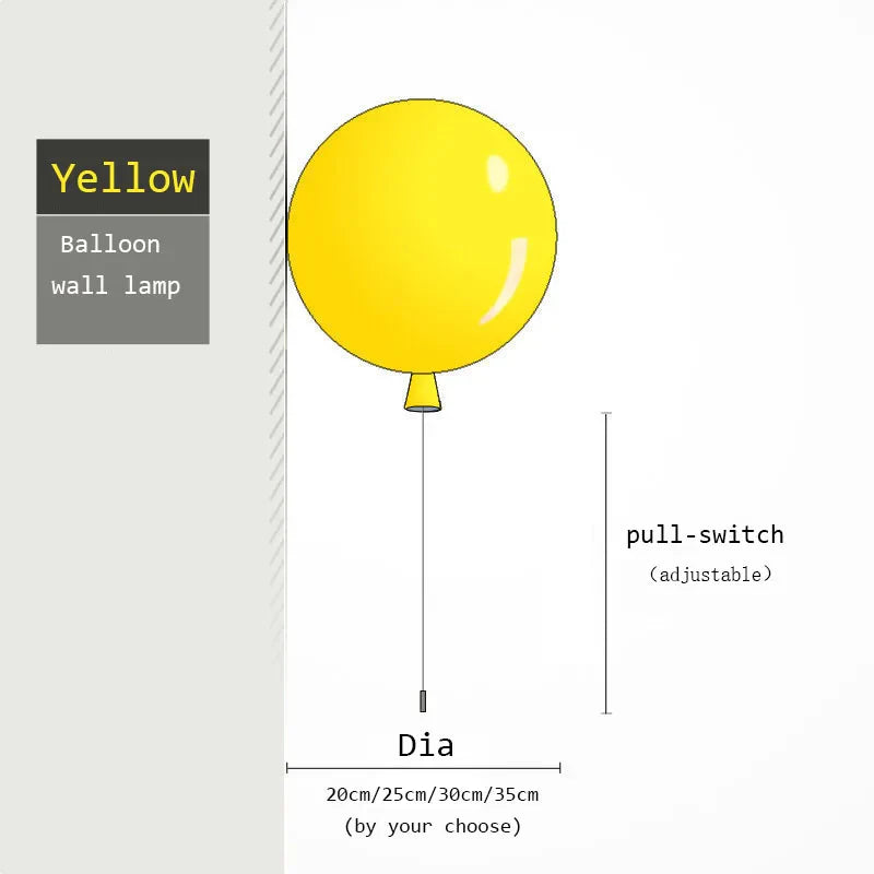 Afralia™ Colorful Balloon LED Wall Lamps with Memory Function