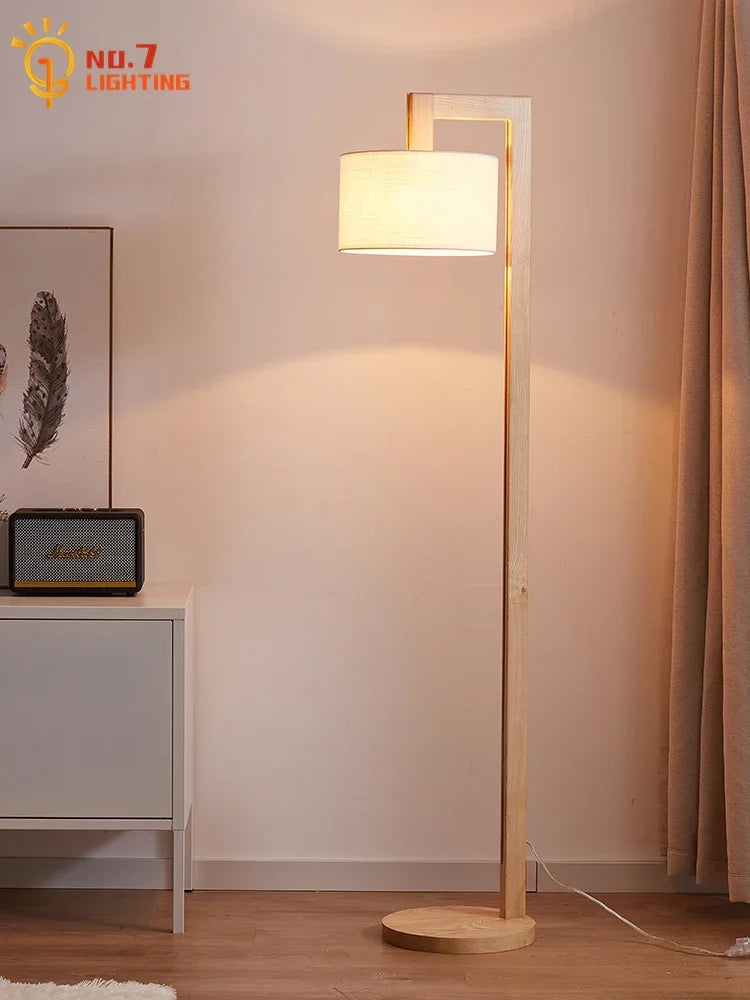 Afralia™ Solid Wood LED Floor Lamp | Minimalist Nordic Design for Living Room Bedroom