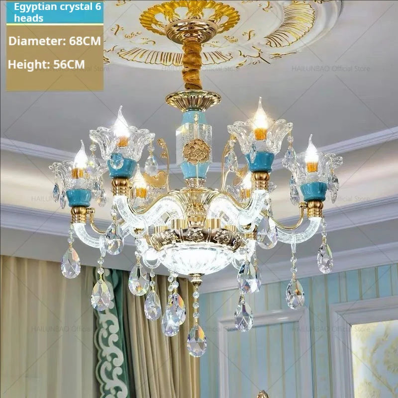 Afralia™ Modern French Crystal Chandelier for Elegant Living Room Lighting
