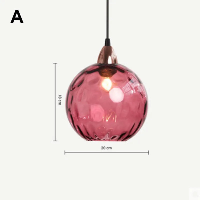 Afralia™ Glass Ball Lustre Pendant Lights - Modern Kitchen Hanging Fixture