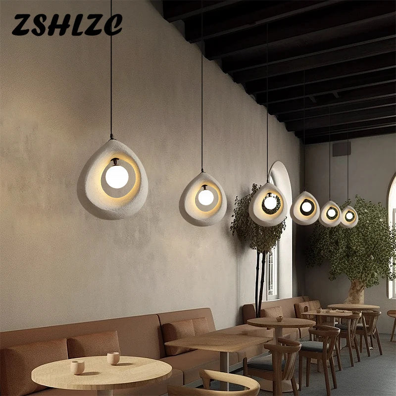 Afralia™ Wabi Sabi LED Pendant Light: Living Room Dining Room Chandeliers for Kitchen, Restaurant, Bar.