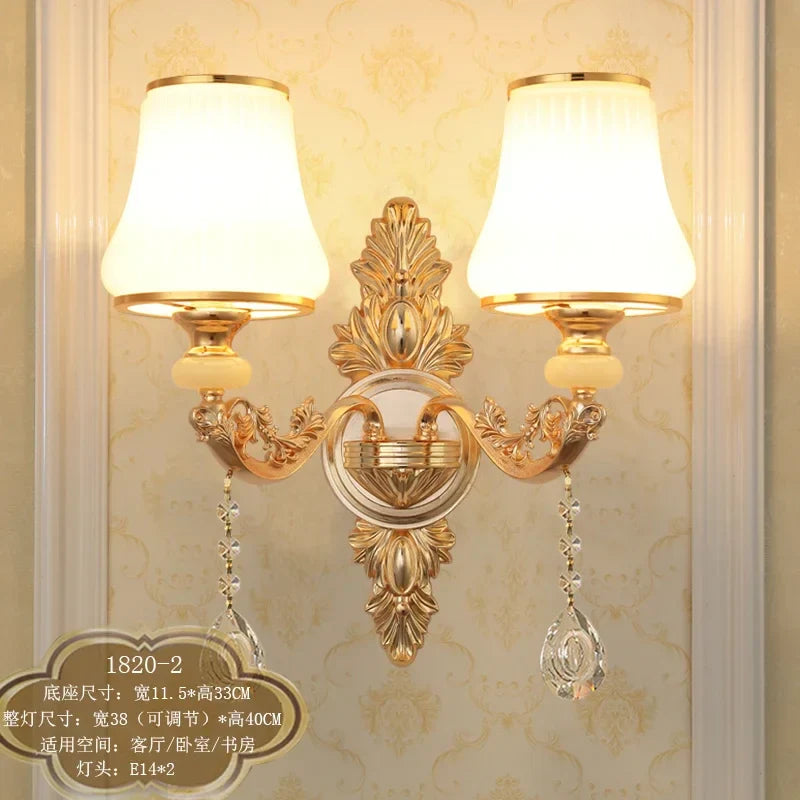 Afralia™ Crystal Wall Sconce Bedroom Lamp Indoor Modern Lighting Europen Style