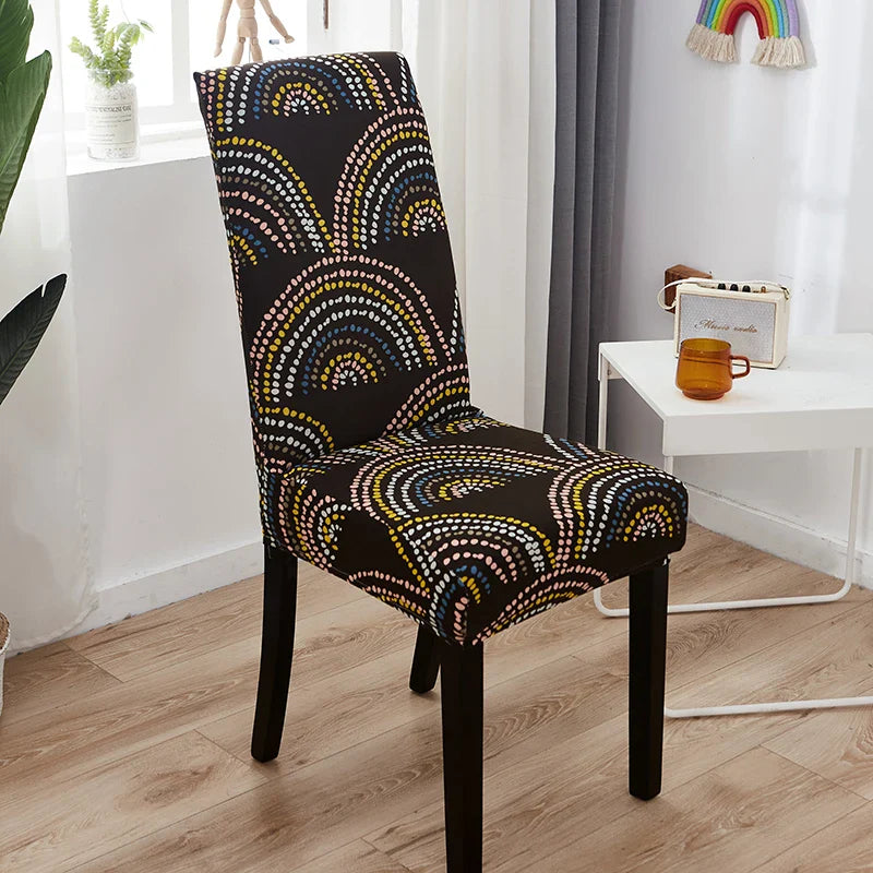 Afralia™ Stretch Print Chair Cover Slipcovers - Elastic Seat Case