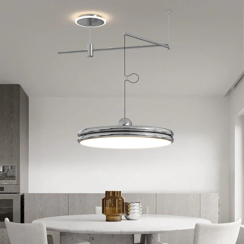 Afralia™ Modern LED Swing Arm Hanging Lamp for Indoor Dining Room Decor