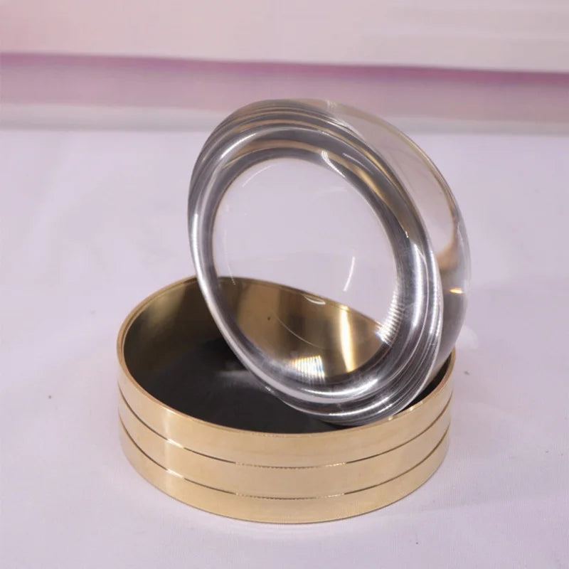 Afralia™ Metal Crystal Jewelry Box Stained Glass Sphere Geometric Storage Container