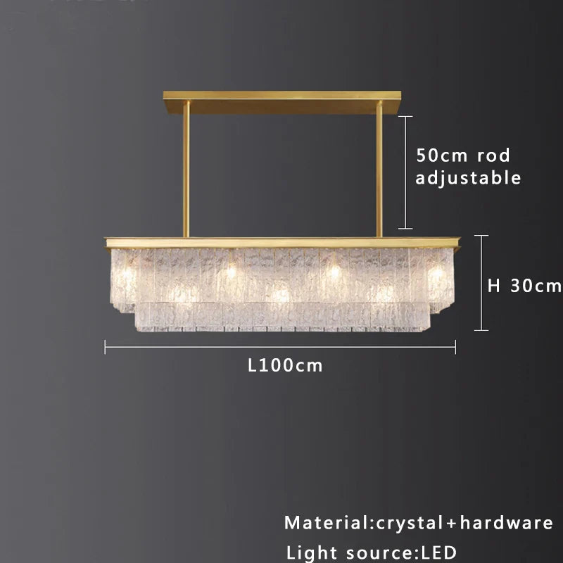Afralia™ Elegant Crystal Glass Chandelier for Luxury Home Decor