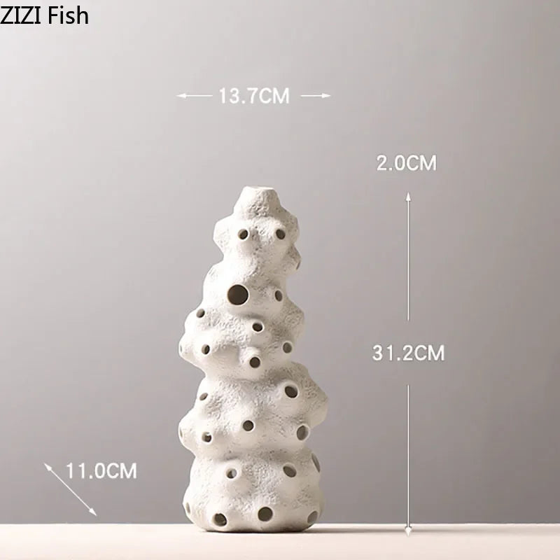 Afralia™ Ceramic Vase Set with Artificial Flowers for Stylish Home Decor