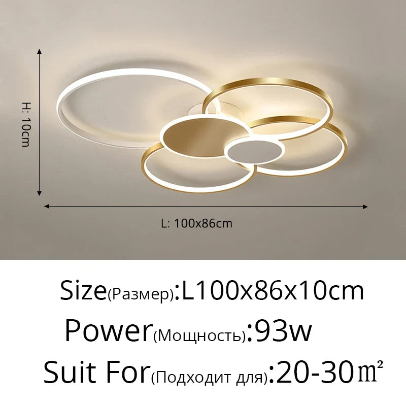 Afralia™ Acrylic Chandelier Light Modern Minimalist Ceiling Lamp for Living Dining Bedroom