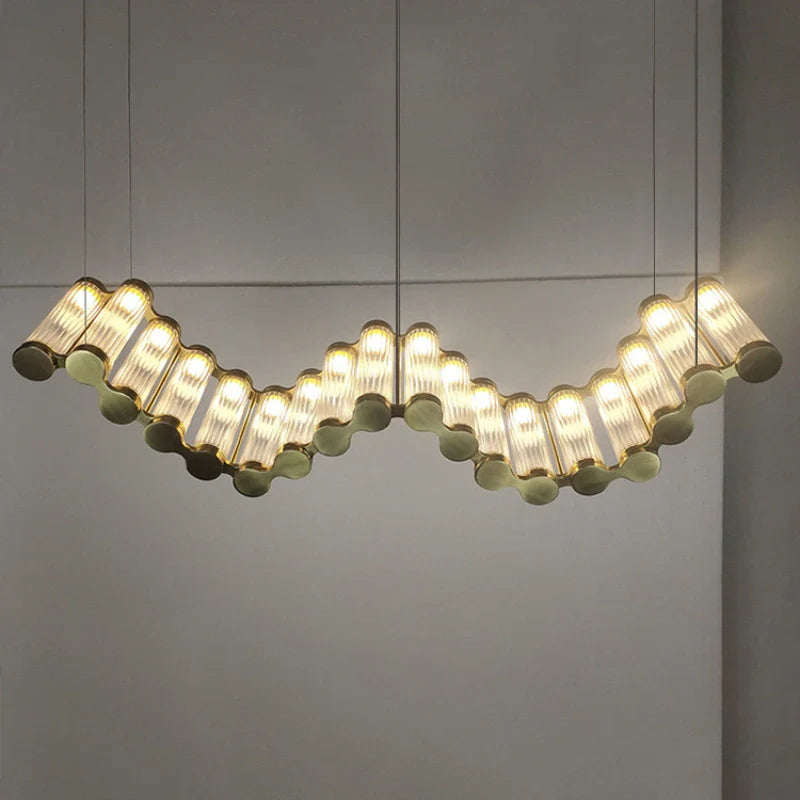 Afralia™ Golden Chandelier LED Dimming Light for Modern Living Room & Bedroom