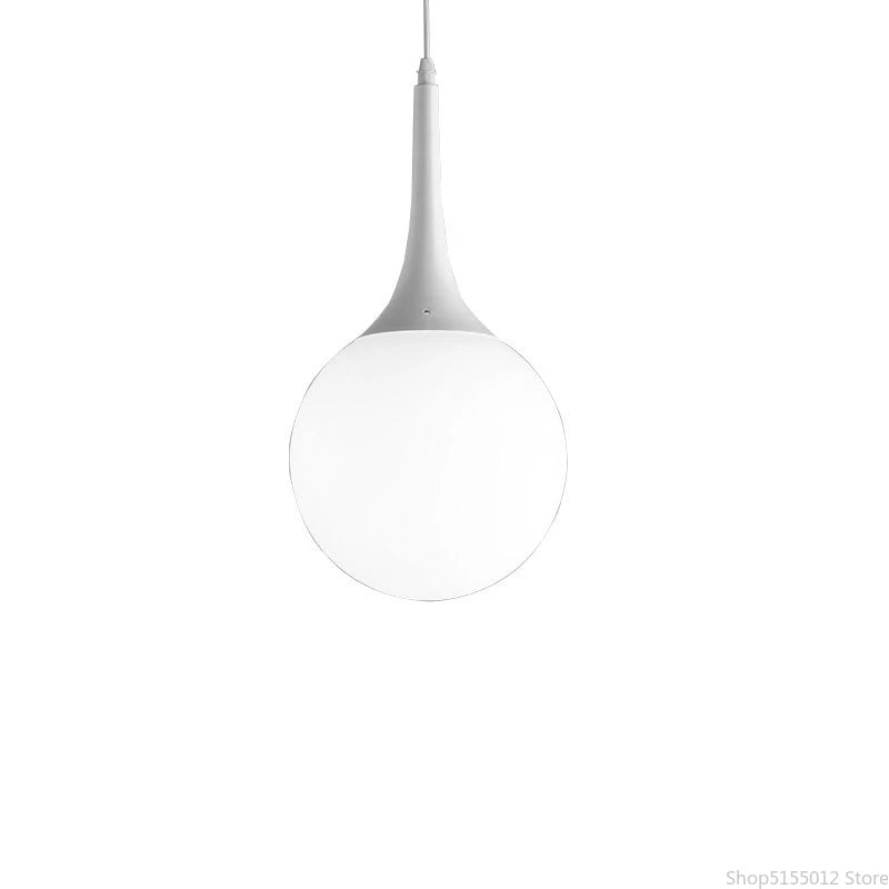 Afralia™ Nordic Glass Ball Pendant Lights LED Chandelier for Living Room & Restaurant