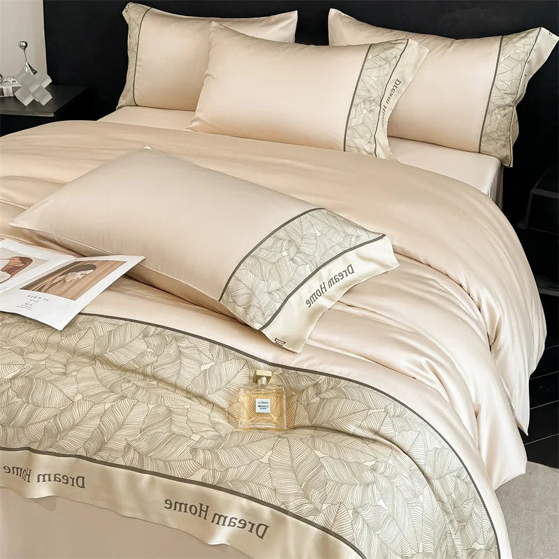 Afralia™ Luxe Rayon Silk Solid Duvet Cover Set: Summer Cozy Satin Bedding for Skin-Friendly Sleep