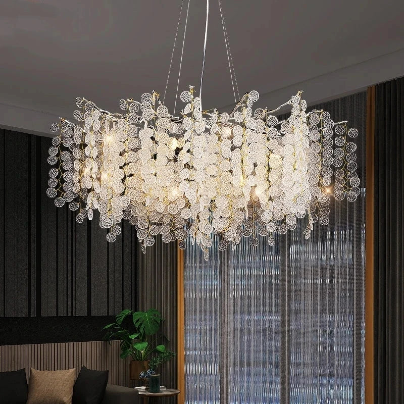 Afralia™ Crystal Pendant Chandelier: Elegant Lighting Fixture for Home, Dining Room, and Hotel