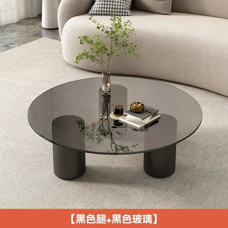 Afralia™ Glass Modern Luxury Coffee Table for Living Room Bedroom Center Home Furniture