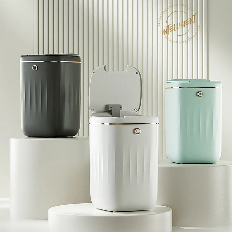 Afralia™ Smart Sensor Trash Can 24/22/20L Large Capacity for Kitchen Bathroom