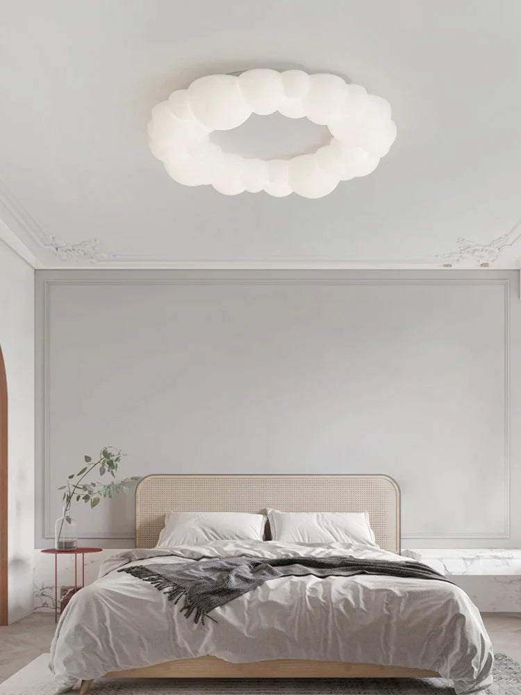 Afralia™ Cloud Living Room Ceiling Lamp Bedroom Light Simple Restaurant Designer Atmospheric Cream Wind