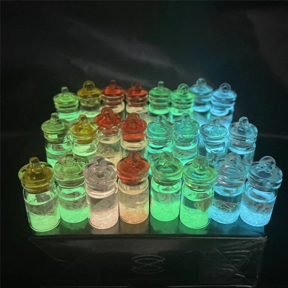 Afralia™ Heart Pearl Shell Wishing Bottle Miniature DIY Accessory For Jewelry